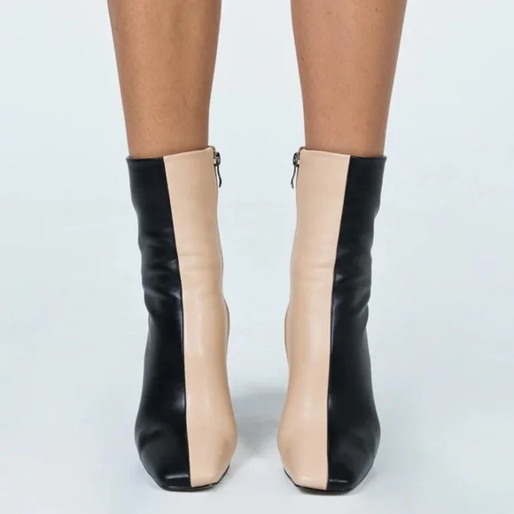 PRINCESS POLLY | Two Sided Story Boots in Black & Cream🖤 - Picture 3 of 13